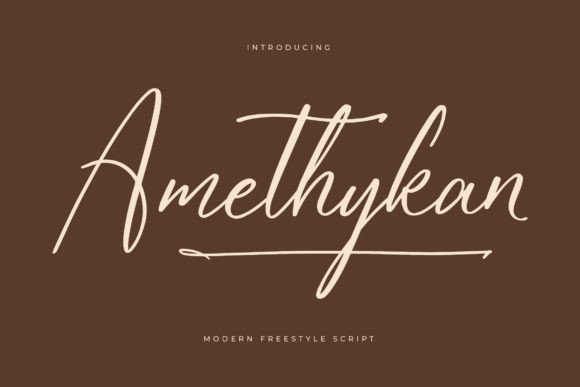 Crafting with Amethykan: The Elegant Script Font