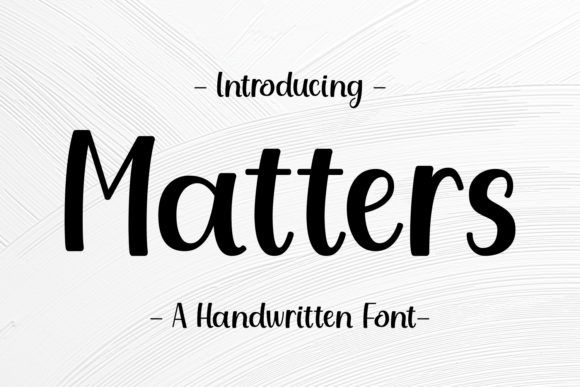 Exploring Matters: A Script Font for Editorial Identity