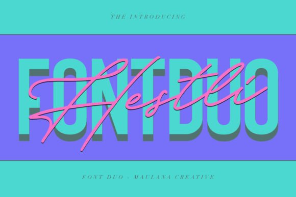 Hestli Duo: A Script Font for Handmade Brand Charm