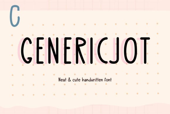 Introducing Genericjot: A Business-Focused Handwritten Font