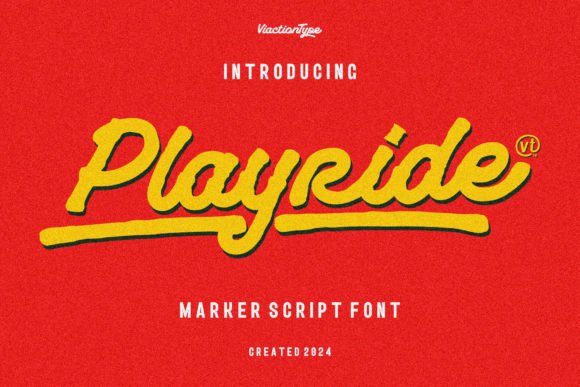 Playride: A Vintage Script Font for Beautiful Product Designs